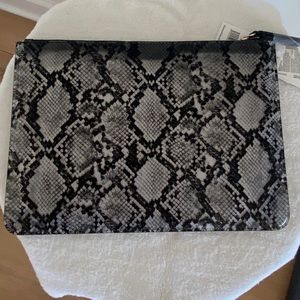 Banana Republic animal print wristlet clutch